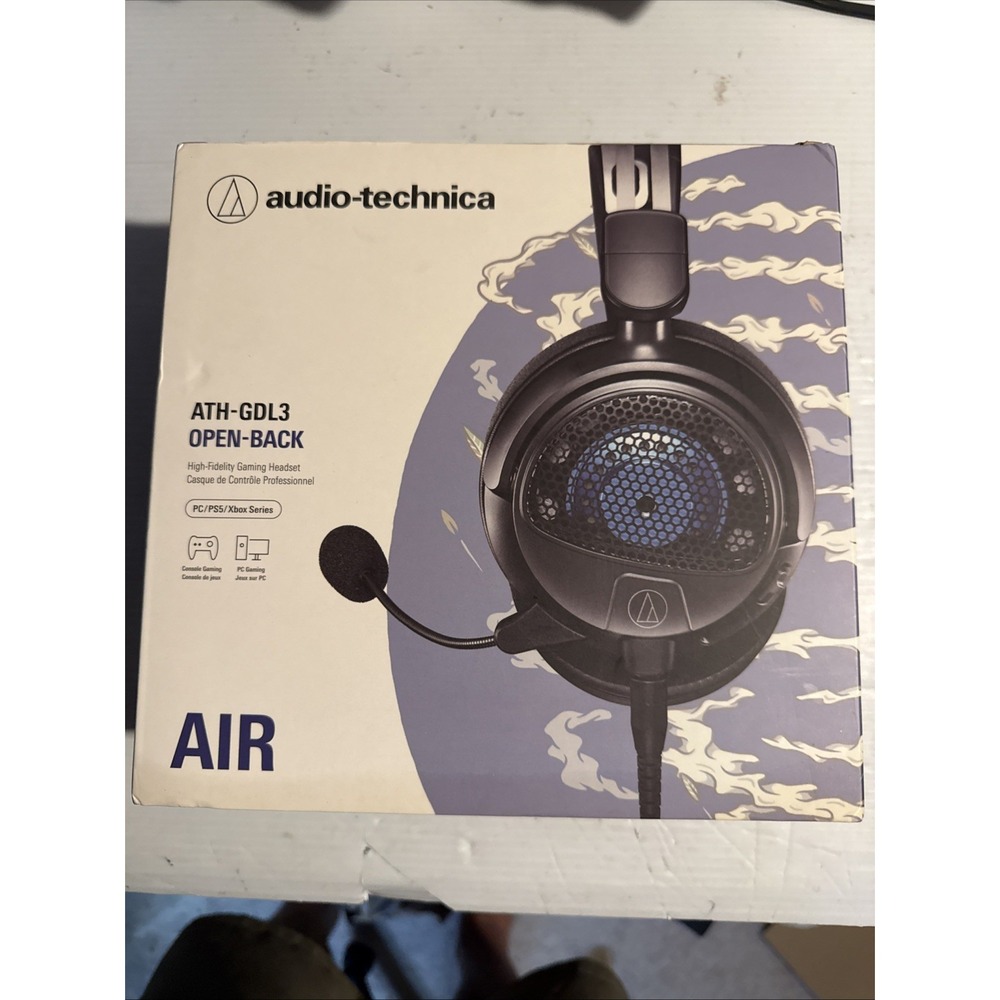 Audio-Technica ATH-GDL3 Open-Back Gaming Headphones w/ Removable Microphone New